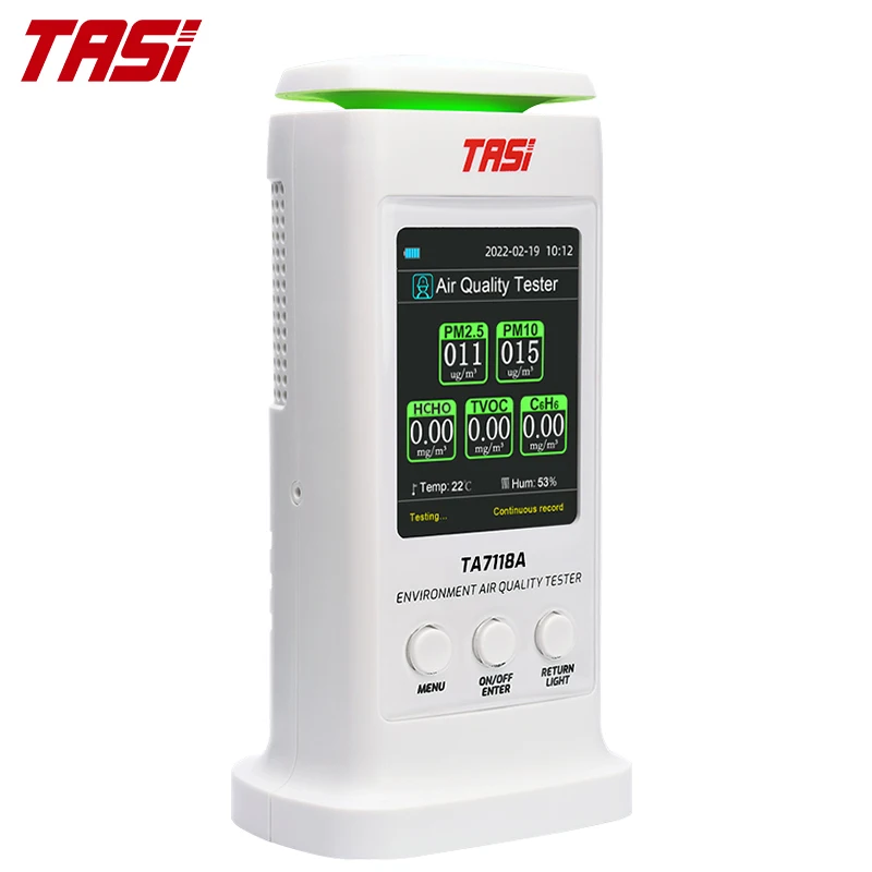 Детектор качества воздуха Tasi TA7118A 7 в 1, анализатор данных PM2.5 PM10 HCHO TVOC C6H6 HCHO, домашний тестер с монитором влажности
Детектор качества воздуха Tasi TA7118A 7 в 1, анализатор данных PM2.5 PM10 HCHO TVOC C6H6 HCHO, домашний тестер с монитором влажности