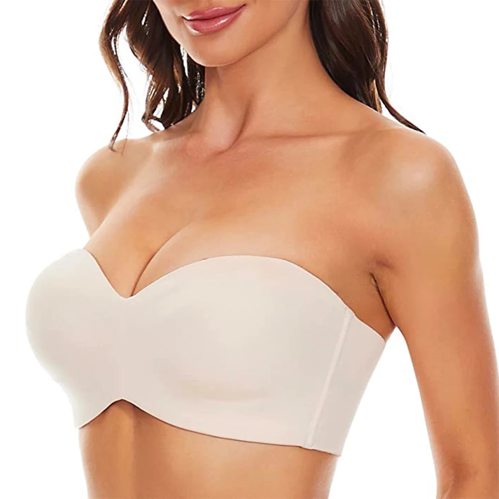 Full Support Non-Slip Convertible Bandeau Bra Strapless Push Up Large Size Seamless Bra Underwire Convertible Smoothing Unpadded
Full Support Non-Slip Convertible Bandeau Bra Strapless Push Up Large Size Seamless Bra Underwire Convertible Smoothing Unpadded