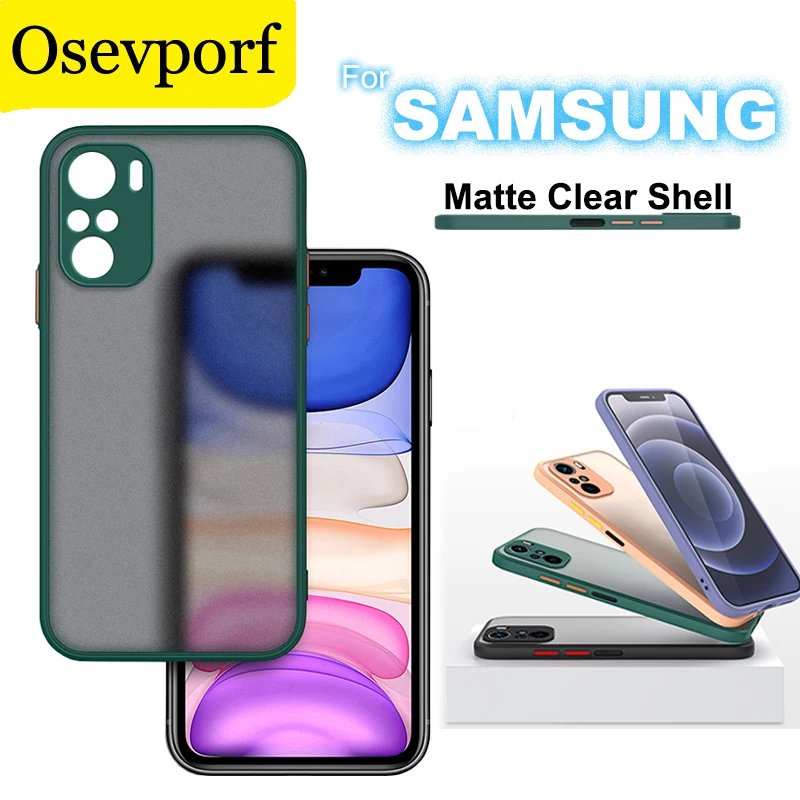 

For Samsung S21 S20 S31 S30 Ultra S9 S8 Plus Shockproof Armor Bumper Cover For Galaxy Note 20 10pro 9 8 S20FE Clear Matte Funda