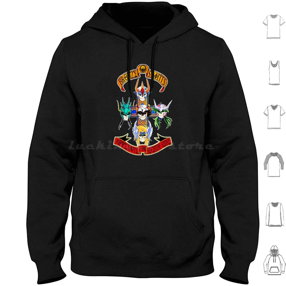 

Saint Seiya Gnr Hoodies Long Sleeve Guns N Roses Music Slash Guitar Band 80S Guns Hard Roses N Roll Heavy Metal