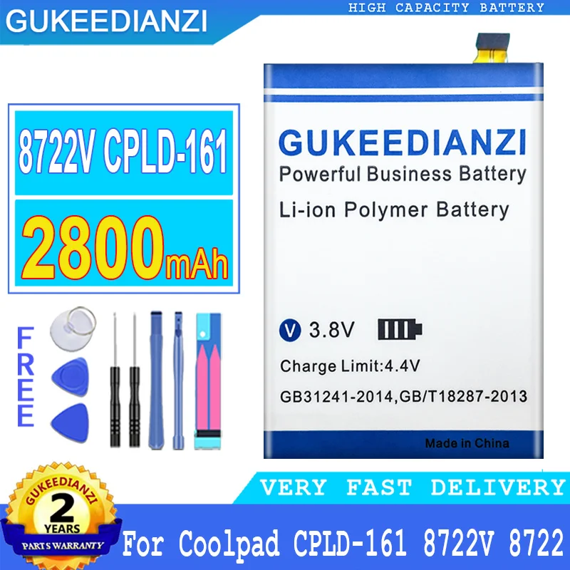 Bateria 2800mAh High Capacity Battery 8722 V CPLD161 For Coolpad CPLD-161 CPLD 161 8722 8722V High Quality Battery
Bateria 2800mAh High Capacity Battery 8722 V CPLD161 For Coolpad CPLD-161 CPLD 161 8722 8722V High Quality Battery