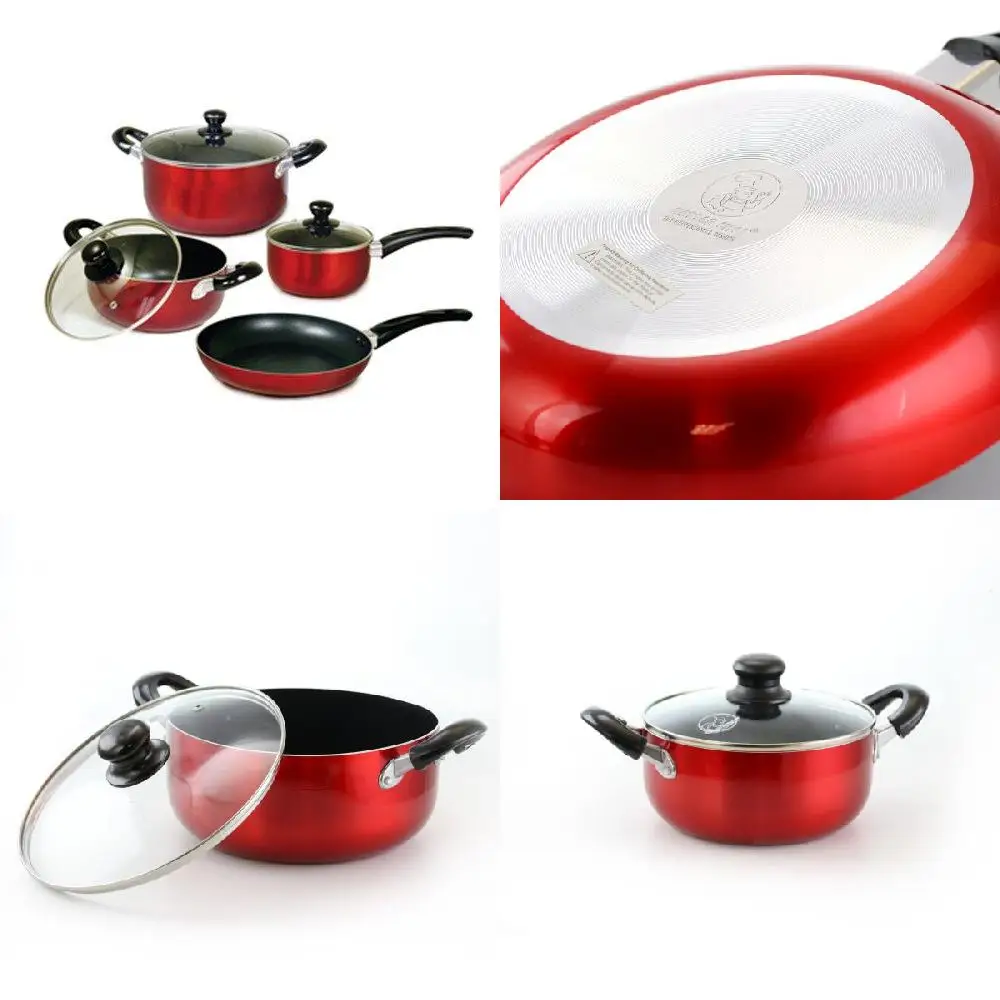 Outstanding 10-Pieces Non-Stick Durable Anti-Scratch Kitchen Cooking Pots Set F889R
Outstanding 10-Pieces Non-Stick Durable Anti-Scratch Kitchen Cooking Pots Set F889R