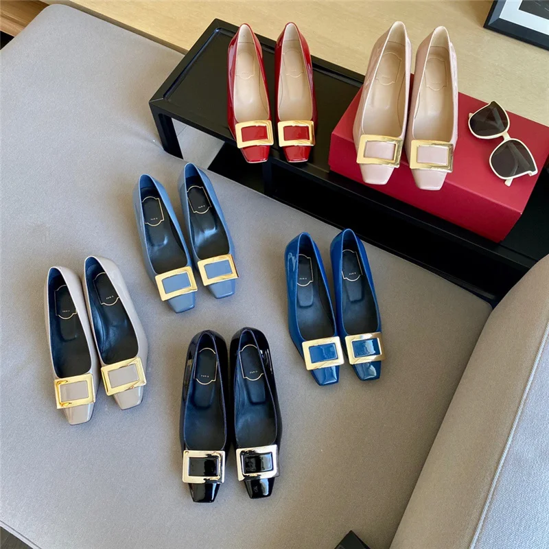 Square Buckle High Heels Square Toe Patent Leather Chunky Heel Pumps Women's Mid Heel Flat Women's Shoes
Square Buckle High Heels Square Toe Patent Leather Chunky Heel Pumps Women's Mid Heel Flat Women's Shoes