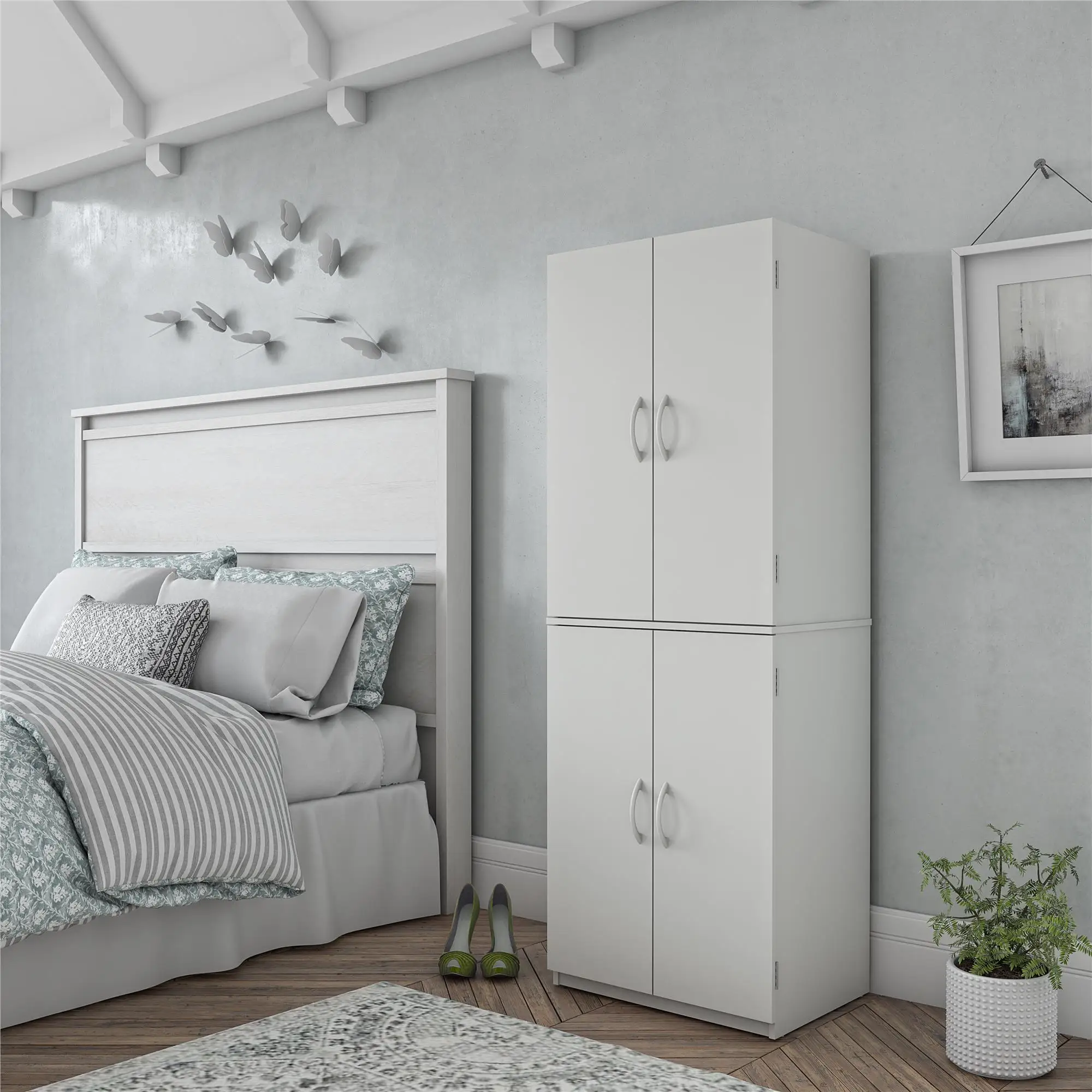 4-Door 5' Storage Cabinet,Bedroom Cabinets, Living Room Cabinets, Bathroom Cabinets White Stipple
4-Door 5' Storage Cabinet,Bedroom Cabinets, Living Room Cabinets, Bathroom Cabinets White Stipple