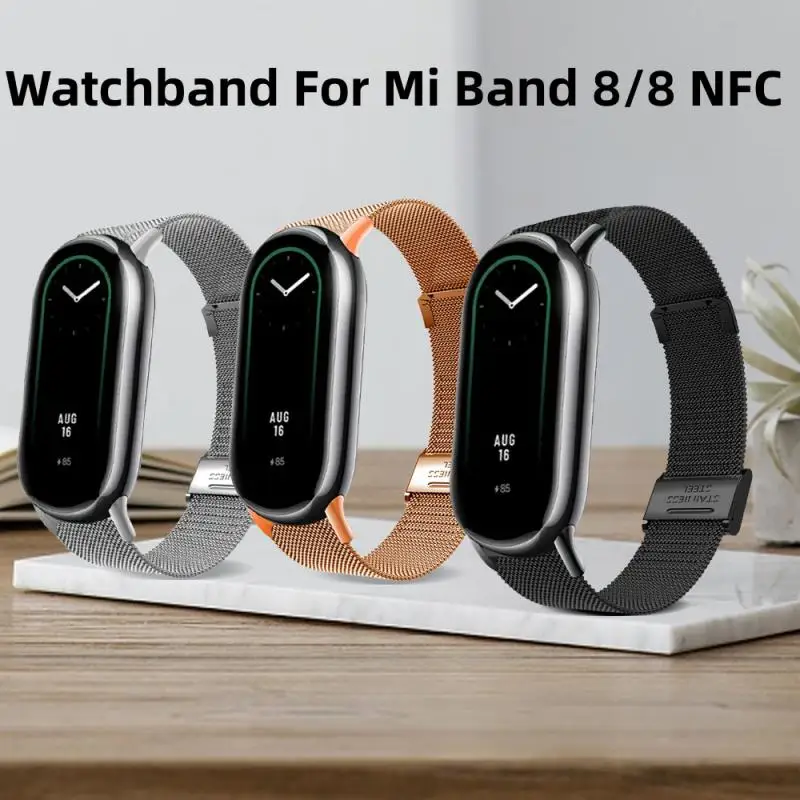 Браслет для смарт-часов Mi Band 8/8, быстросъемный ремешок «Миланская петля» из нержавеющей стали, аксессуары для часов
Браслет для смарт-часов Mi Band 8/8, быстросъемный ремешок «Миланская петля» из нержавеющей стали, аксессуары для часов