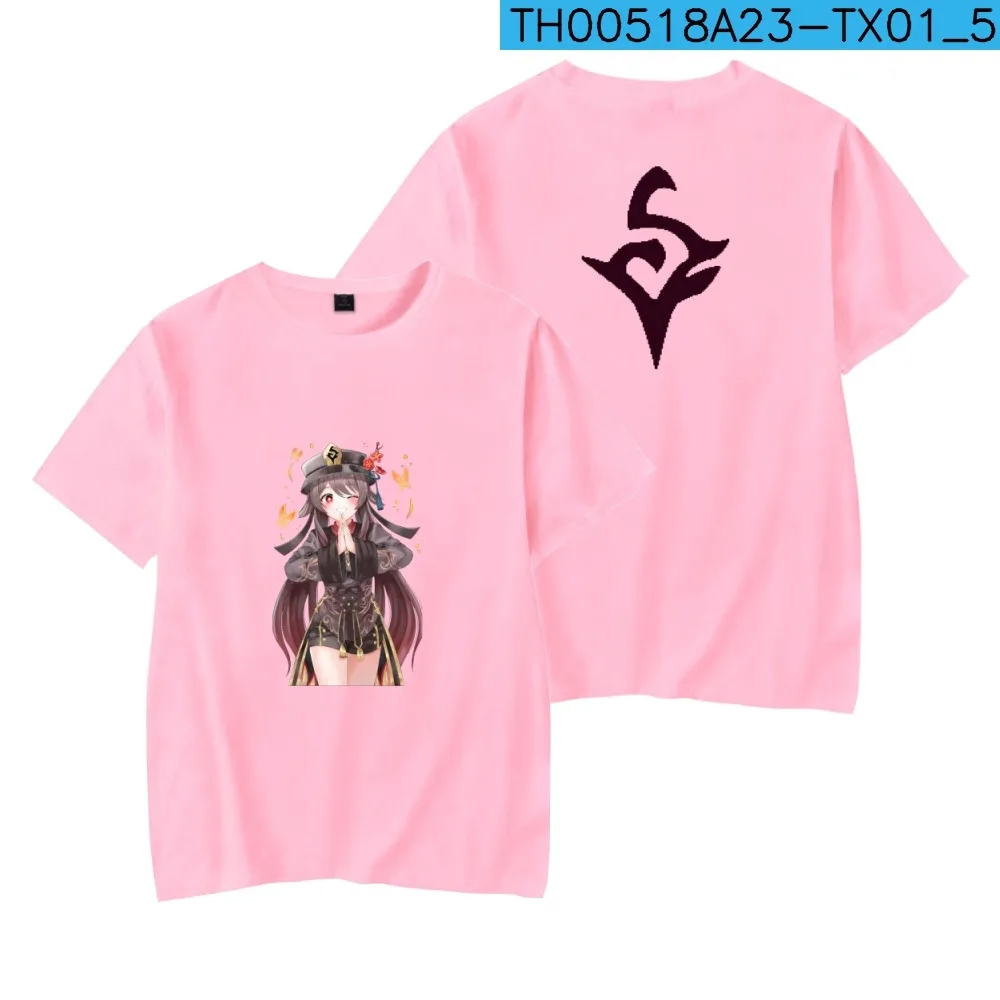 Женская футболка, новейшая футболка Genshin Impact, женские и мужские футболки с коротким рукавом Y2K, топы большого размера для мальчиков