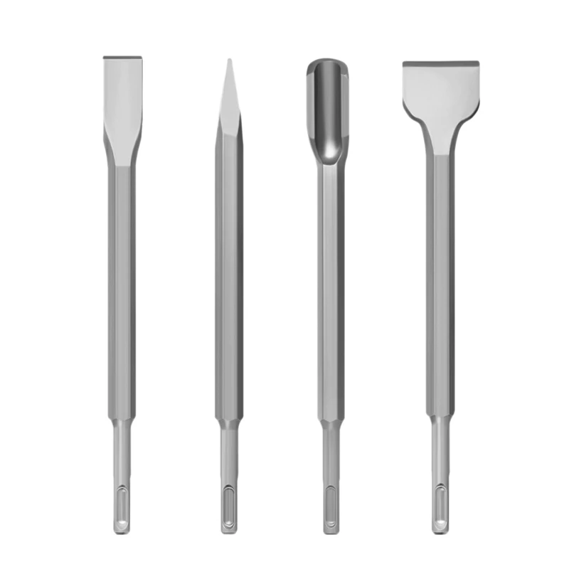 4 Pcs SDS PLUS Chisels Set Point Groove Gouge Flat Chisel Electric Hammer Drill Bit Break Concrete Brick Wall Drilling
4 Pcs SDS PLUS Chisels Set Point Groove Gouge Flat Chisel Electric Hammer Drill Bit Break Concrete Brick Wall Drilling