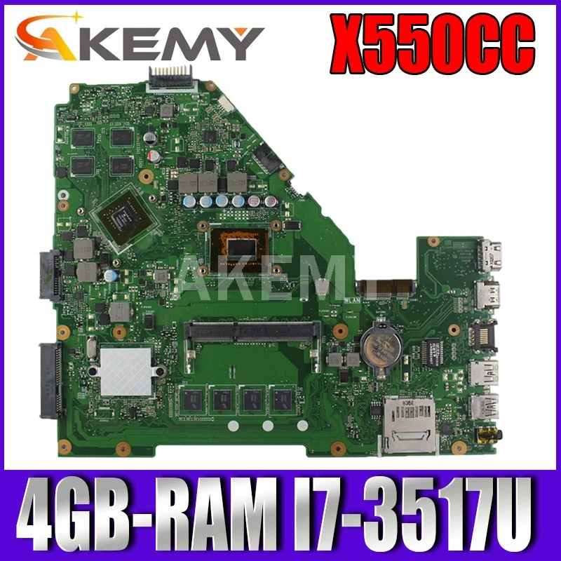 Материнская плата для ноутбука X550CC для ASUS X550CC A550C X550CL R510C, оригинальная материнская плата 4 ГБ-Оперативная память I7-3517U GT720M
Материнская плата для ноутбука X550CC для ASUS X550CC A550C X550CL R510C, оригинальная материнская плата 4 ГБ-Оперативная память I7-3517U GT720M