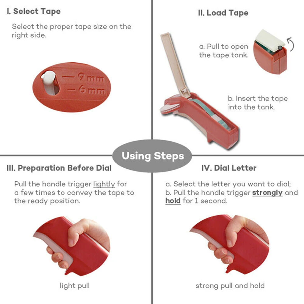 For Dymo Manual Labels 3D Label Tape 1PCS 9mm*3m Black Durabile Embossed Pink Printer Label Tape Red 19 Colors
For Dymo Manual Labels 3D Label Tape 1PCS 9mm*3m Black Durabile Embossed Pink Printer Label Tape Red 19 Colors
