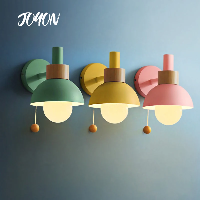 Nordic LED-Wall Lamp Modern with Switch E27 110V 220V Iron and Wood Sconce Lights For Bedside Bedroom Living Room Kitchen Stairs 
Nordic LED-Wall Lamp Modern with Switch E27 110V 220V Iron and Wood Sconce Lights For Bedside Bedroom Living Room Kitchen Stairs