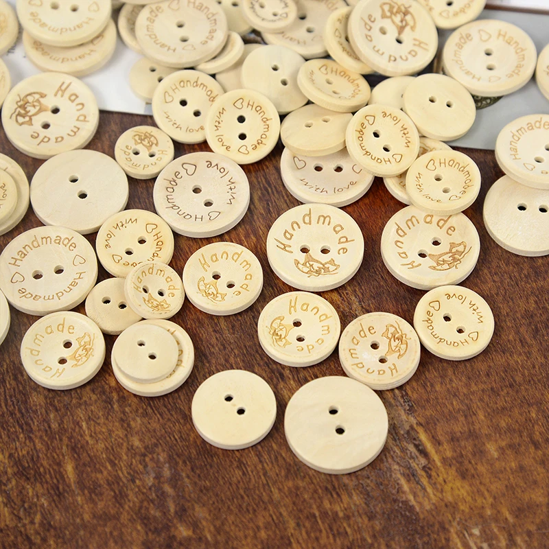 100Pcs 15/20/25mm 2 Hole Handmade Wooden Buttons Clothing Accessories Home Wedding Decoration DIY Handcraft Sewing Accessories
100Pcs 15/20/25mm 2 Hole Handmade Wooden Buttons Clothing Accessories Home Wedding Decoration DIY Handcraft Sewing Accessories