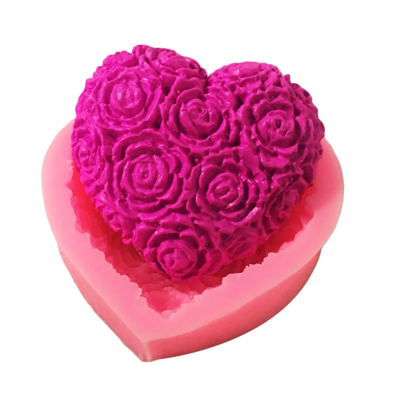 Silicone Rose Flowers Fondant Chocolate Mould Heart Love Soap Mold Candle Polymer Clay Molds Crafts DIY Forms Base Tool
Silicone Rose Flowers Fondant Chocolate Mould Heart Love Soap Mold Candle Polymer Clay Molds Crafts DIY Forms Base Tool