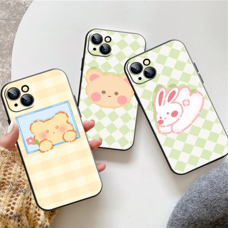 Cute Rabbit Bear Couple Phone Case For iPhone 13 11 Pro 12 Mini MAX X XR XS 8 7 Plus 6 6s SE 2020 Funda Back Coque Black
Cute Rabbit Bear Couple Phone Case For iPhone 13 11 Pro 12 Mini MAX X XR XS 8 7 Plus 6 6s SE 2020 Funda Back Coque Black