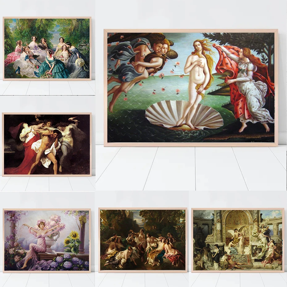 Vintage Poster Artwork Birth Of Venus A Gathering Of The Maids Around Florinda Wall Art Nordic Decor Canvas Painting HD Pictures
Vintage Poster Artwork Birth Of Venus A Gathering Of The Maids Around Florinda Wall Art Nordic Decor Canvas Painting HD Pictures