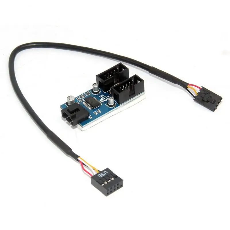 High Quality Extension Line Motherboard USB 9 Pin Header Multiplier Splitter 1 To 2 Extension Cable Cord 30 CM Connector Adapter
High Quality Extension Line Motherboard USB 9 Pin Header Multiplier Splitter 1 To 2 Extension Cable Cord 30 CM Connector Adapter