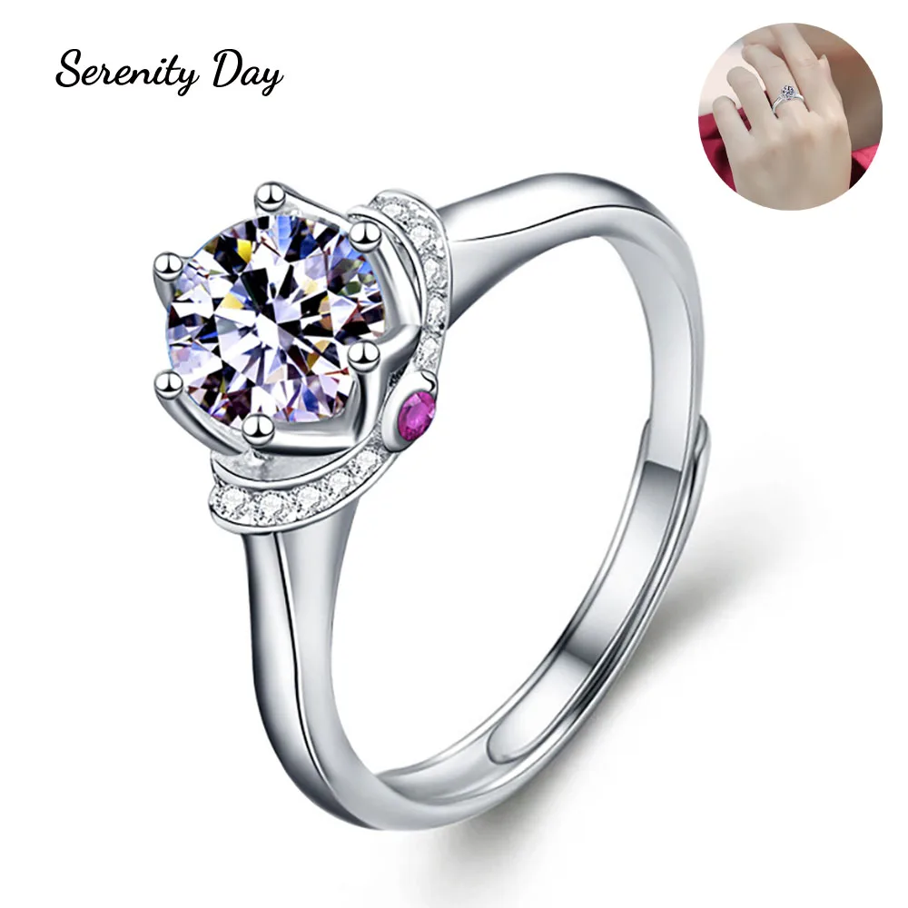 Serenity Day S925 Sterling Silver Couples Adjustable Ring Inlaid 1/2 Ct Moissanite D Color Fine Jewelry For Women Birthday Gift
Serenity Day S925 Sterling Silver Couples Adjustable Ring Inlaid 1/2 Ct Moissanite D Color Fine Jewelry For Women Birthday Gift
