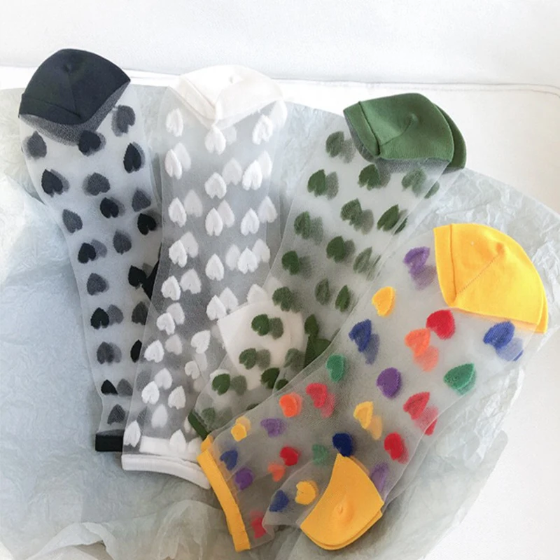 Transparent Women Socks Summer Harajuku Love Heart Soft Cotton Bottom Socks Women Mesh Glitter Short Invisible Socks носки New
Transparent Women Socks Summer Harajuku Love Heart Soft Cotton Bottom Socks Women Mesh Glitter Short Invisible Socks носки New