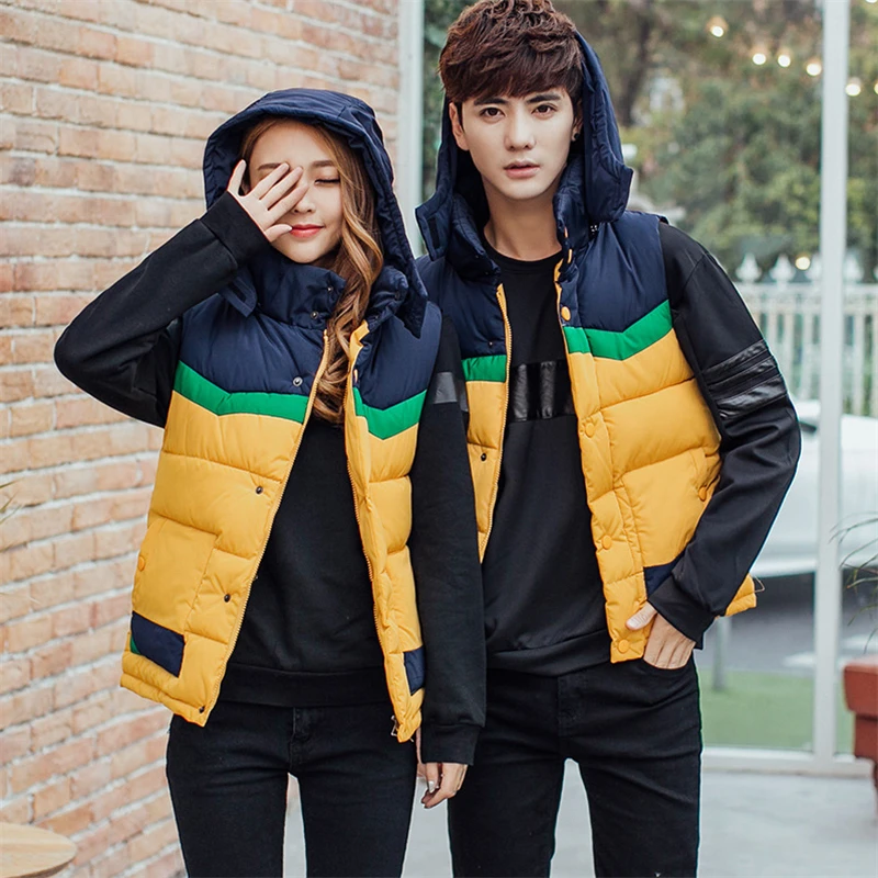Fashion New Style in Autumn Winter 2022 Hooded Sleeveless Color Matching Keep Warm Lovers Down Cotton Vest Coat Female Tide H067
Fashion New Style in Autumn Winter 2022 Hooded Sleeveless Color Matching Keep Warm Lovers Down Cotton Vest Coat Female Tide H067