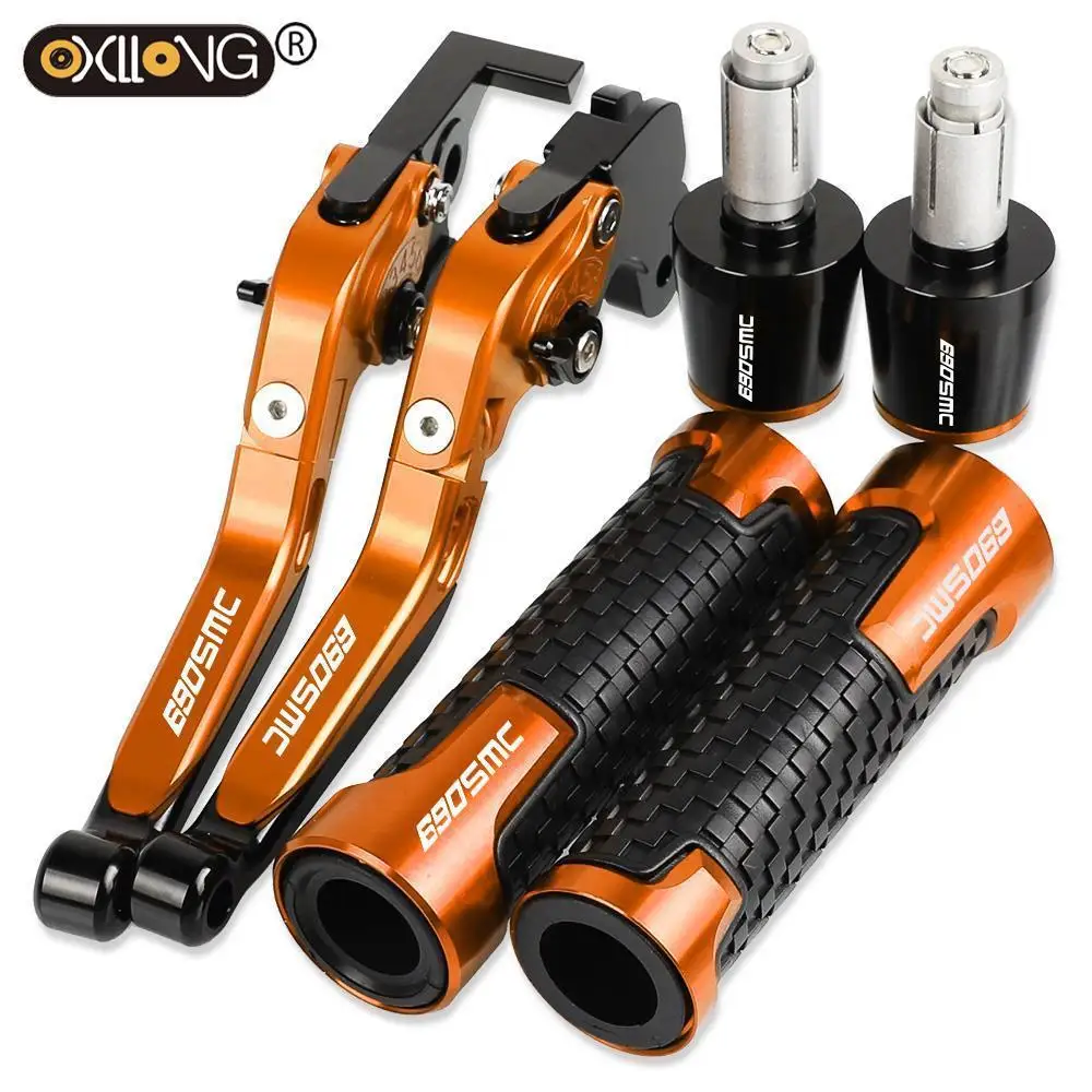 690SMC LOGO 690 SMC Motorcycle Aluminum adjustable Brake Clutch Levers Handlebar Hand Grips ends For 690SMC 2014 2015 2016 2017
690SMC LOGO 690 SMC Motorcycle Aluminum adjustable Brake Clutch Levers Handlebar Hand Grips ends For 690SMC 2014 2015 2016 2017