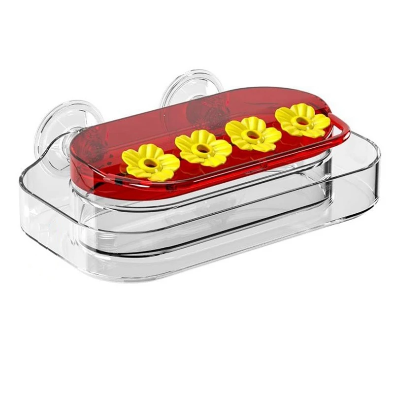 Кормушки для птиц на окно, зернистая кормушка для птиц, пластиковая кормушка для птиц с 4 отверстиями для кормления 10 унций 
Кормушки для птиц на окно, зернистая кормушка для птиц, пластиковая кормушка для птиц с 4 отверстиями для кормления 10 унций