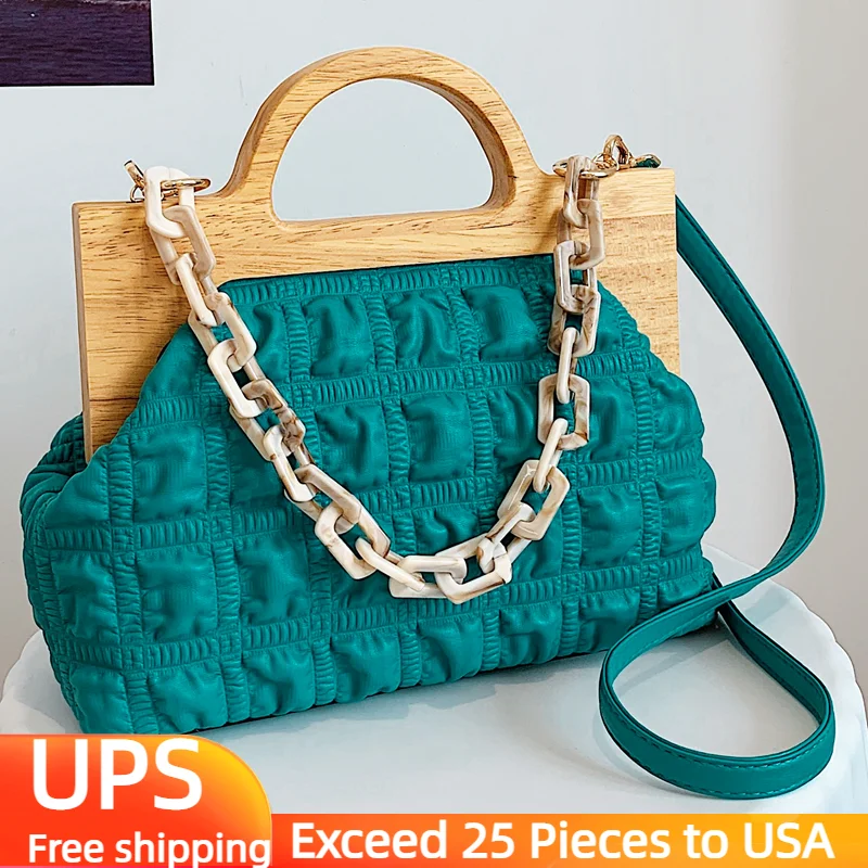2022 New Shoulder Bag Women Leather Crossbody Bags for Girls with Thick Chain Cute Wooden Handle Handbag Luxury Brand Designers
2022 New Shoulder Bag Women Leather Crossbody Bags for Girls with Thick Chain Cute Wooden Handle Handbag Luxury Brand Designers