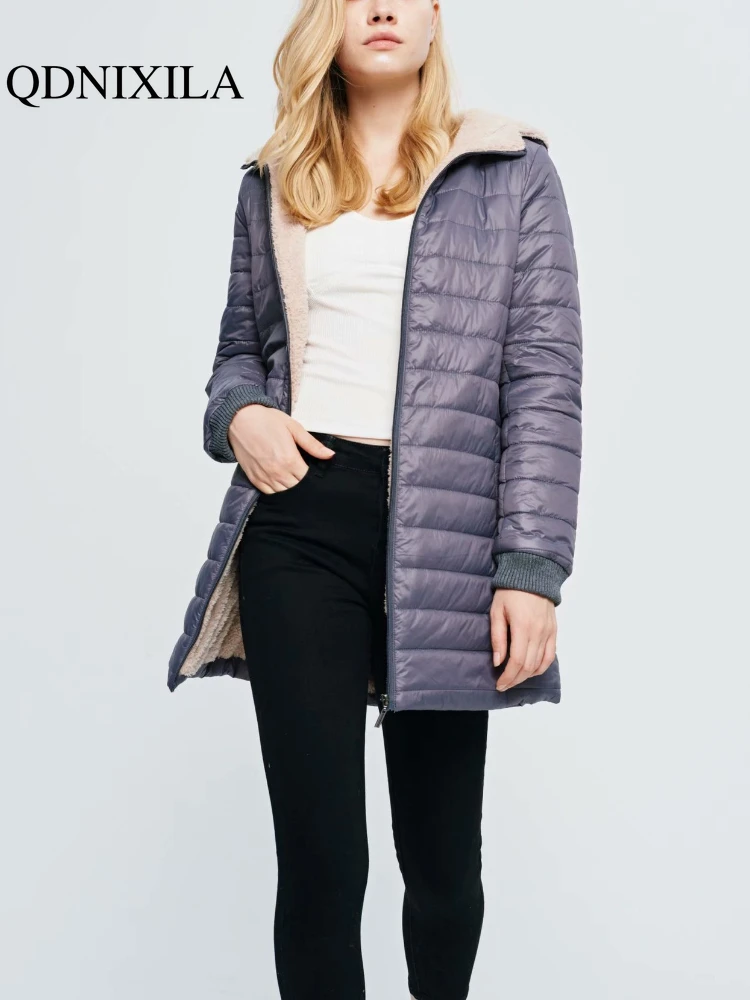 Женская куртка осень-зима 2023, новая женская одежда, свободная длинная куртка из мытого хлопка с капюшоном и имитацией овечьей шерсти 
Женская куртка осень-зима 2023, новая женская одежда, свободная длинная куртка из мытого хлопка с капюшоном и имитацией овечьей шерсти