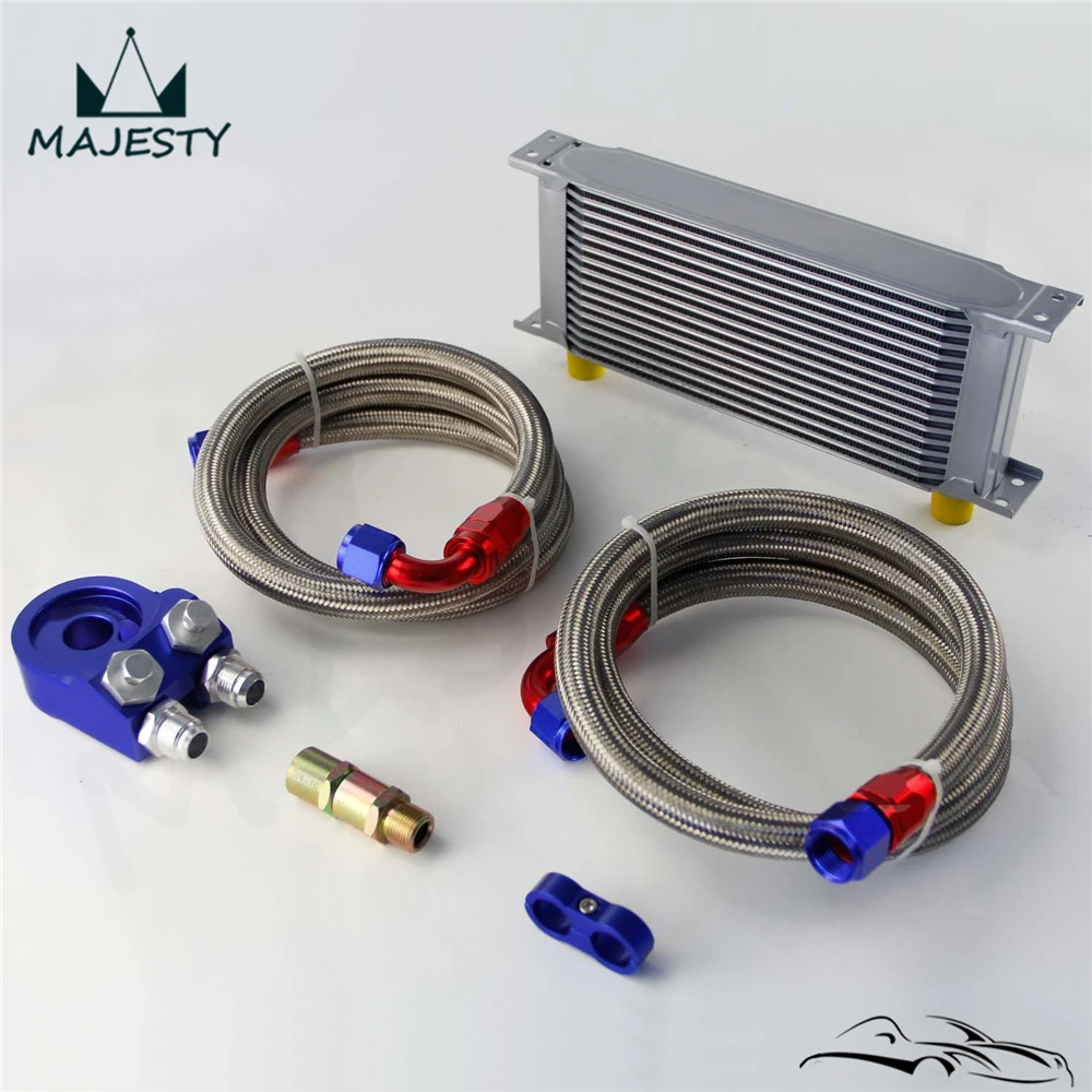 16 ROW AN-10AN UNIVERSAL ENGINE TRANSMISSION OIL COOLER +SS Braided Hose kit
16 ROW AN-10AN UNIVERSAL ENGINE TRANSMISSION OIL COOLER +SS Braided Hose kit