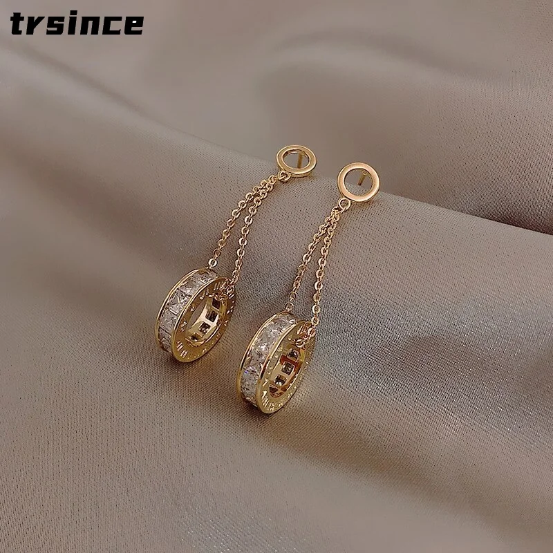 High Level Design Zircon Circle Pendant Earrings Fashion Korean Women Exquisite Jewelry Party Elegant Drop Earrings
High Level Design Zircon Circle Pendant Earrings Fashion Korean Women Exquisite Jewelry Party Elegant Drop Earrings