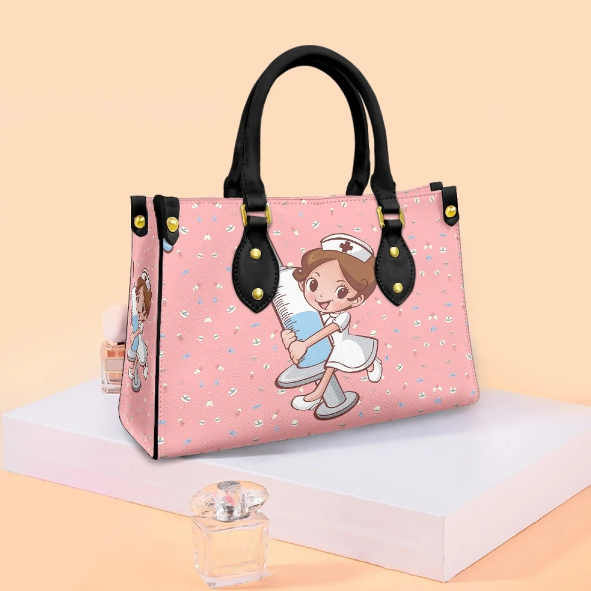 FORUDESIGNS Ladies Champagne Luxur Designer Handbags Nursing Supervisor Printing Women's Tote Bags Fashion Female Makeup Bag
FORUDESIGNS Ladies Champagne Luxur Designer Handbags Nursing Supervisor Printing Women's Tote Bags Fashion Female Makeup Bag