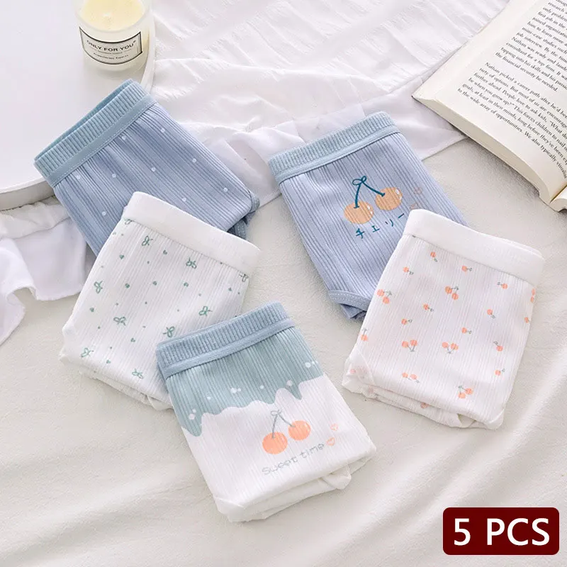 5pc/set Cotton panties briefs women pants Lovely Sweet cherryscrew thread mid-rise panties girl students Women's Intimates
5pc/set Cotton panties briefs women pants Lovely Sweet cherryscrew thread mid-rise panties girl students Women's Intimates