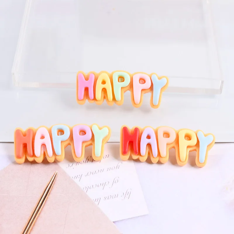 10pcs Kawaii Resin Happy Letter Diy Miniature Accessories Craft Material Scrapbooking Items Flatback Cabochon Charms Decoration
10pcs Kawaii Resin Happy Letter Diy Miniature Accessories Craft Material Scrapbooking Items Flatback Cabochon Charms Decoration