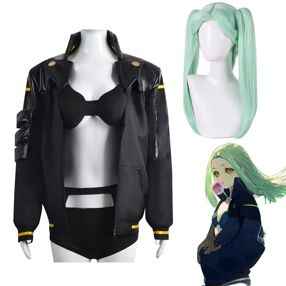 Anime Rebecca Cosplay Costume For Women Girl Black Jacket Bra Panties Wig Suit Punk Clothes Halloween Carnival Party Costumes
Anime Rebecca Cosplay Costume For Women Girl Black Jacket Bra Panties Wig Suit Punk Clothes Halloween Carnival Party Costumes