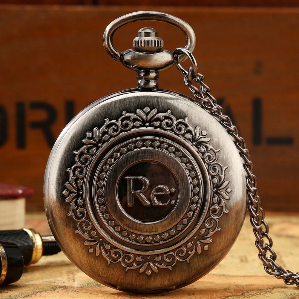 

Steampunk Cool Re: Display Necklace Pocket Watch for Men Women Antique Chain Pendant Pocket Timepiece Arabic Numerals Dial Clock