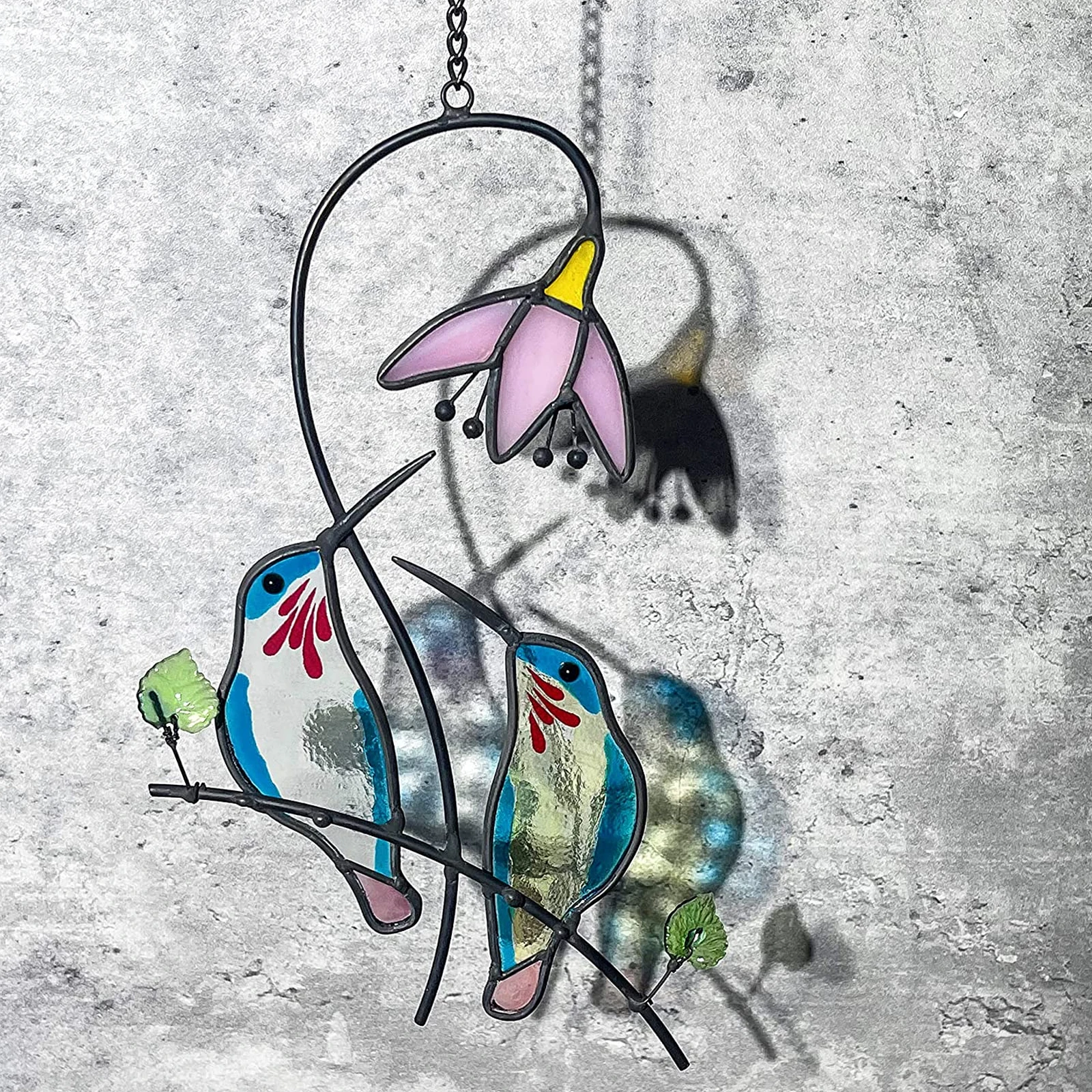Stained Acrylic Bird Handicraft Pendant Garden Window Balcony Hummingbird Yard Home Wall Hanging Bird Ornament Door Decoration
Stained Acrylic Bird Handicraft Pendant Garden Window Balcony Hummingbird Yard Home Wall Hanging Bird Ornament Door Decoration