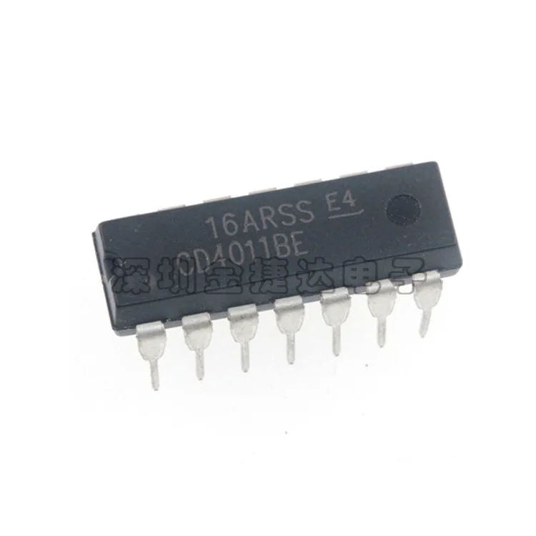 New original CD4011 CD4011BE in-line DIP-14 four 2-input NAND gate