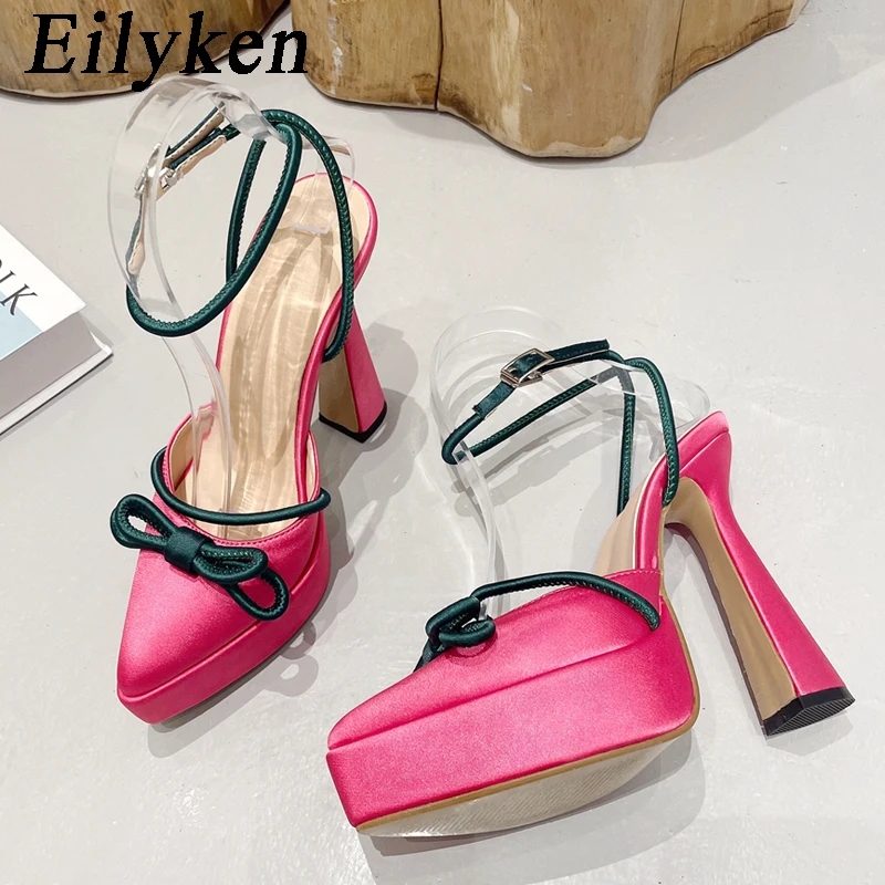 Eilyken Runway Style Brand Silk Women Pumps Fashion Butterfly-knot Pointed Toe Platform Chunky High Heels Party Prom Shoes
Eilyken Runway Style Brand Silk Women Pumps Fashion Butterfly-knot Pointed Toe Platform Chunky High Heels Party Prom Shoes
