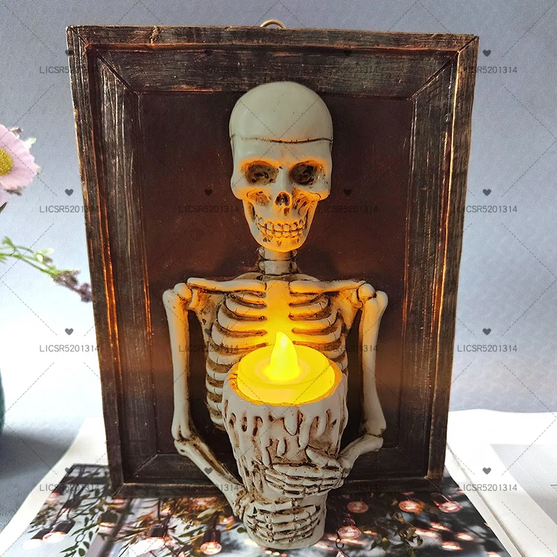 New Product Halloween Of The Dead Demon Evil Skull Frame Candle Lamp Resin Skull Terror Atmosphere Decoration Resin Ornament Toy
New Product Halloween Of The Dead Demon Evil Skull Frame Candle Lamp Resin Skull Terror Atmosphere Decoration Resin Ornament Toy