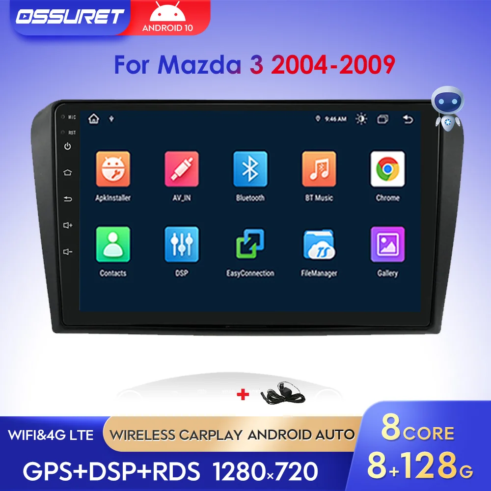 Для Mazda 3 2004-2009 Android 10 Автомобильный GPS Радио мультимедийный плеер Wifi Авто Стерео навигация 9 ''2 DIN SWC 4G LTE BT OBD2 DVR
Для Mazda 3 2004-2009 Android 10 Автомобильный GPS Радио мультимедийный плеер Wifi Авто Стерео навигация 9 ''2 DIN SWC 4G LTE BT OBD2 DVR