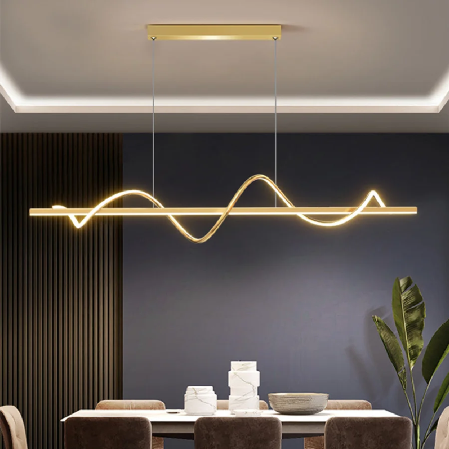 Dining Room LED Pendant Lights Modern Luxury Cafe Kitchen Island Hanging Light Nordic Indoor Dining Table Gold Lighting Fixtures
Dining Room LED Pendant Lights Modern Luxury Cafe Kitchen Island Hanging Light Nordic Indoor Dining Table Gold Lighting Fixtures