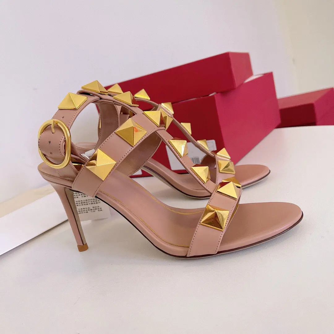 Casual Designer Sexy Lady Fashion Women Shoes Nude Genuine Leather Spikes Strappy High Heels Sandals Sandalias Zapatos Mujer
Casual Designer Sexy Lady Fashion Women Shoes Nude Genuine Leather Spikes Strappy High Heels Sandals Sandalias Zapatos Mujer