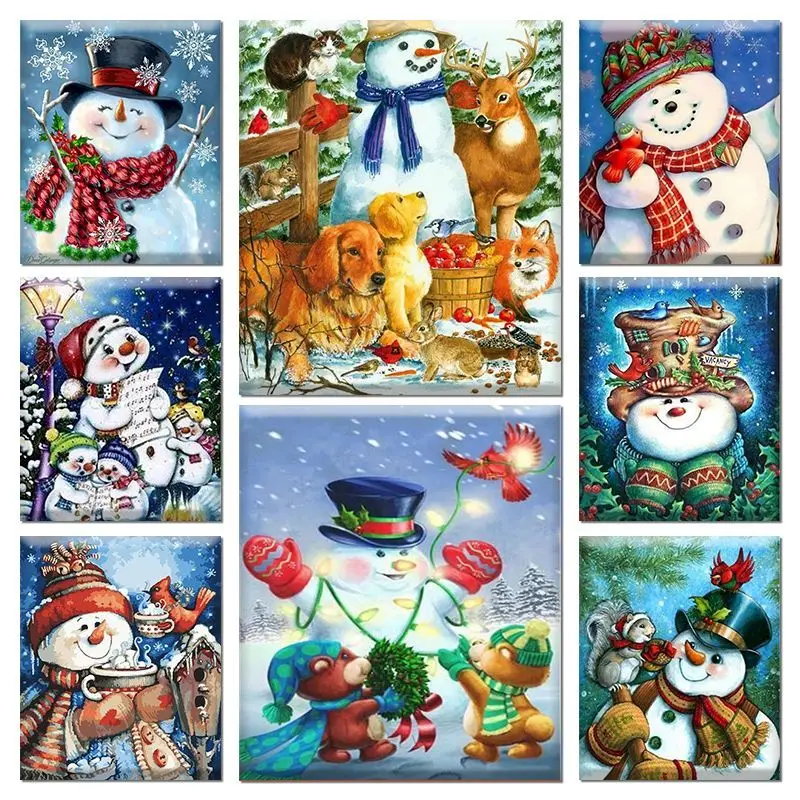 CHENISTORY Acrylic Paint By Number Snow Man For Adults Handpainted On Canvas Pictures By Numbers Winter Landscape Home Decor
CHENISTORY Acrylic Paint By Number Snow Man For Adults Handpainted On Canvas Pictures By Numbers Winter Landscape Home Decor