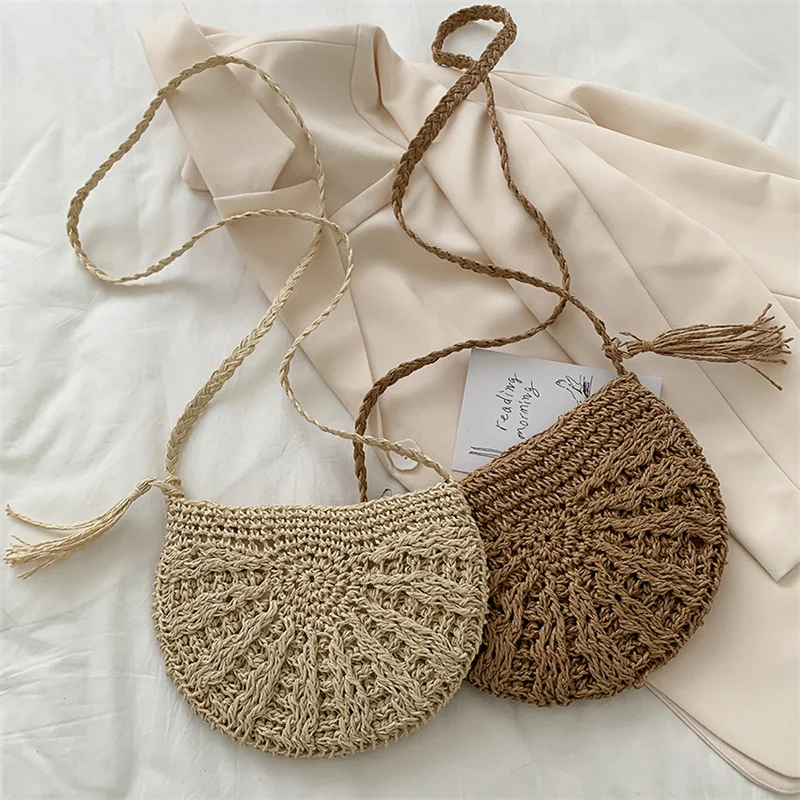 Half-Round Rattan Crossbody Bag Woven Straw Bag Summer Women Messenger Crossbody Bags Girls Small Beach Handbag 2023 New
Half-Round Rattan Crossbody Bag Woven Straw Bag Summer Women Messenger Crossbody Bags Girls Small Beach Handbag 2023 New