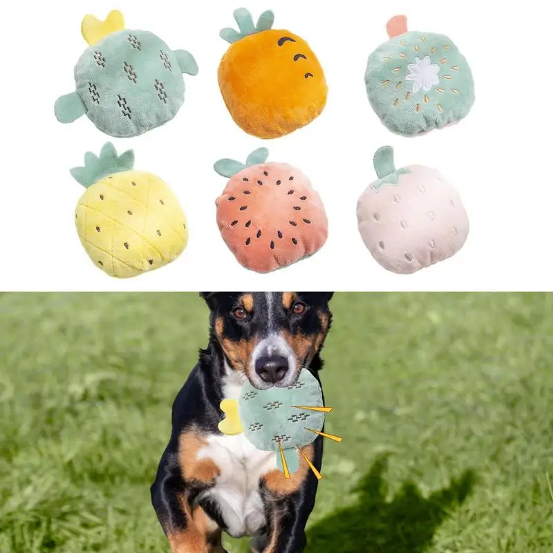Squeaky Dog Toys Creative Plush Fruit Shaped Pet Chew Toys Dog Squeaky Sound Interactive Chew Toys For Small Medium Large Dogs
Squeaky Dog Toys Creative Plush Fruit Shaped Pet Chew Toys Dog Squeaky Sound Interactive Chew Toys For Small Medium Large Dogs