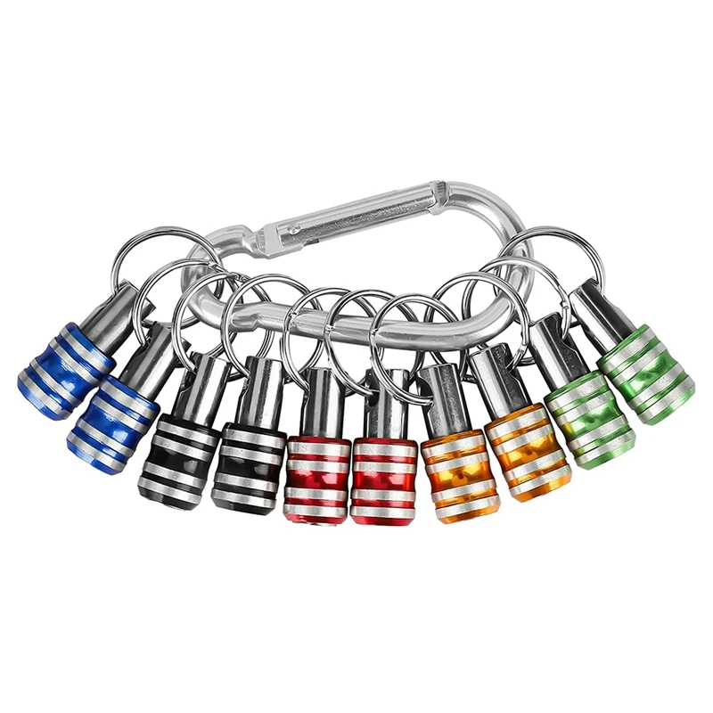 10PCS 1/4 Inch Hex Shank Screwdriver Bits Holder Extension Bar Keychain Screw Adapter Drill Drill Bits Holder (5 Colors)
10PCS 1/4 Inch Hex Shank Screwdriver Bits Holder Extension Bar Keychain Screw Adapter Drill Drill Bits Holder (5 Colors)