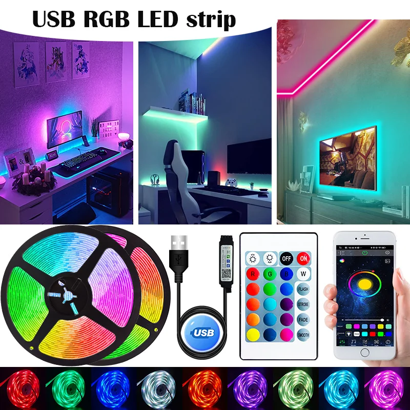 Светодиодная лента, USB, Bluetooth, RGB светильник в, гибкая светодиодная лента для подсветильник Ки телевизора, рабочего стола
Светодиодная лента, USB, Bluetooth, RGB светильник в, гибкая светодиодная лента для подсветильник Ки телевизора, рабочего стола