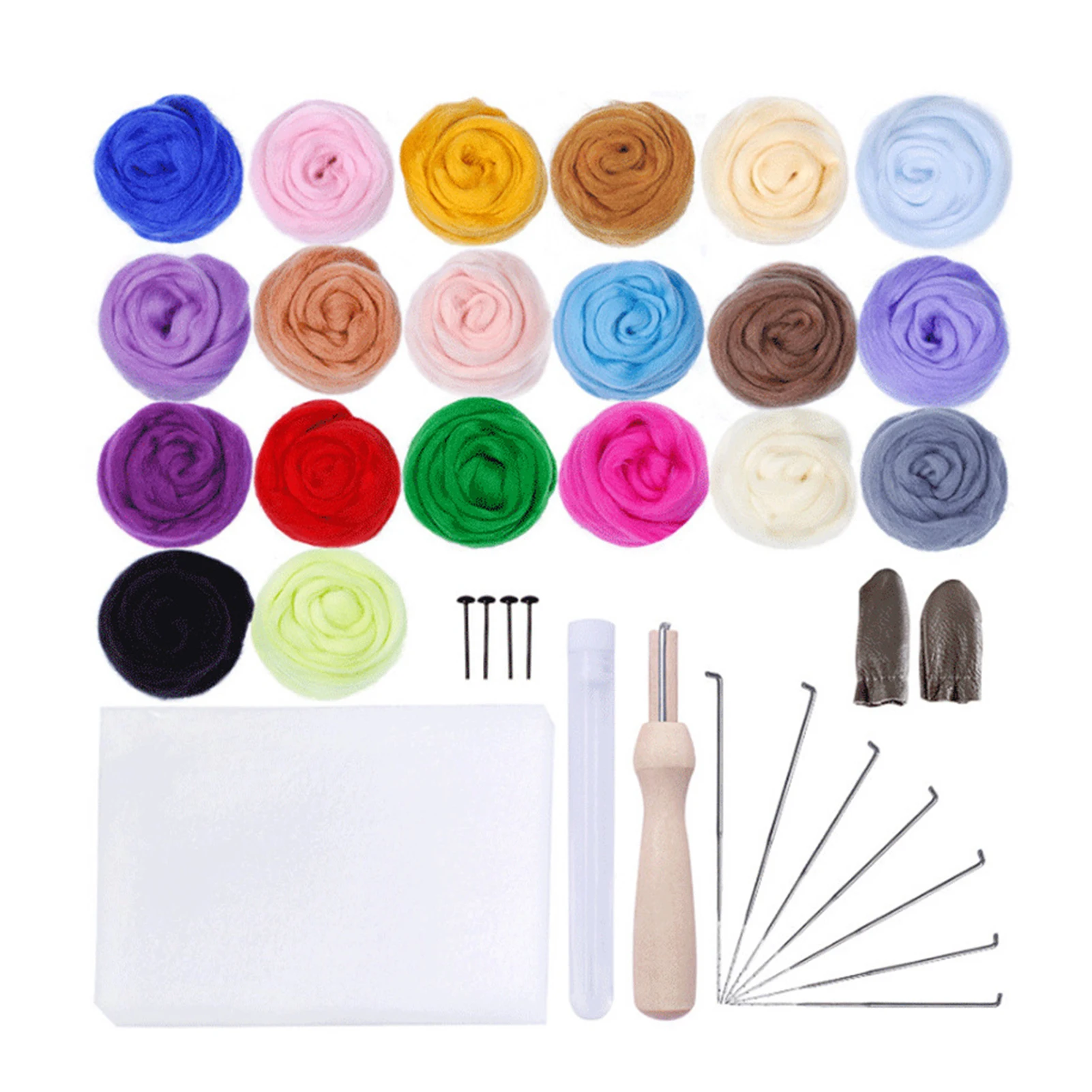 Artifical Wool Roving 20 25 Colors Toys Making Handmade Needle Felting Kit Accessories Gift Beginner Home Decoration DIY Craft
Artifical Wool Roving 20 25 Colors Toys Making Handmade Needle Felting Kit Accessories Gift Beginner Home Decoration DIY Craft