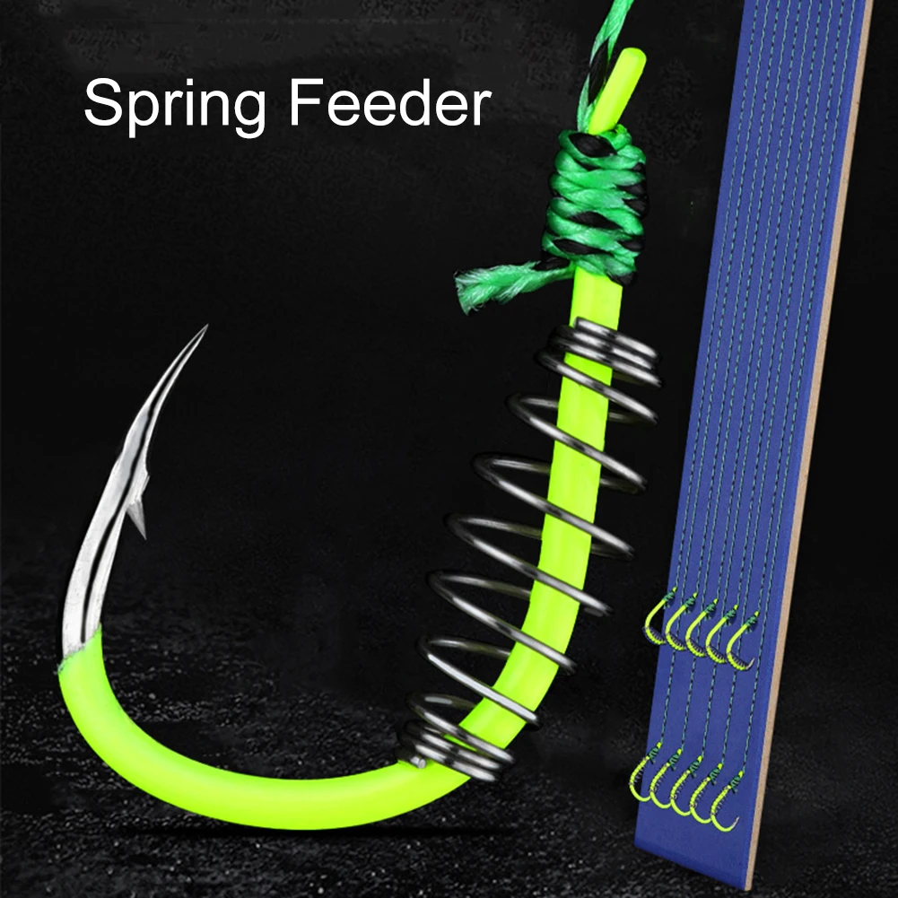 5pcs/pack Hook Rig Luminous Barbed Fishing Hook Professional Handmade Tying Invisible Fishing Line Saltwater Spring Hooks Feeder
5pcs/pack Hook Rig Luminous Barbed Fishing Hook Professional Handmade Tying Invisible Fishing Line Saltwater Spring Hooks Feeder