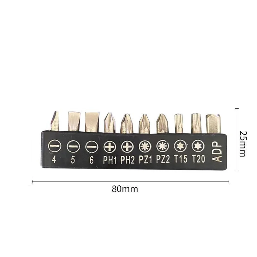 10Pcs Insert Bit Set Torx Flat Head Cross Electric Screwdriver Screws Head Ideal Accessory For Cordless Screwdrivers And Drills
10Pcs Insert Bit Set Torx Flat Head Cross Electric Screwdriver Screws Head Ideal Accessory For Cordless Screwdrivers And Drills