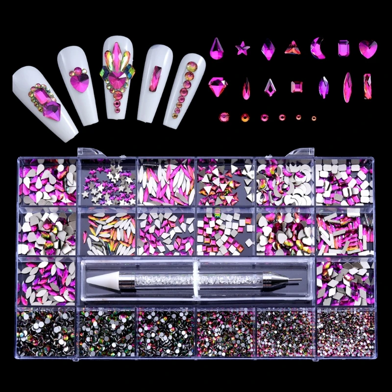 Nail Art Crystals Multi-shape 3D Glass Gemstones Flatback Crystals Rhinestones for Nails Clothes Face Jewelry
Nail Art Crystals Multi-shape 3D Glass Gemstones Flatback Crystals Rhinestones for Nails Clothes Face Jewelry