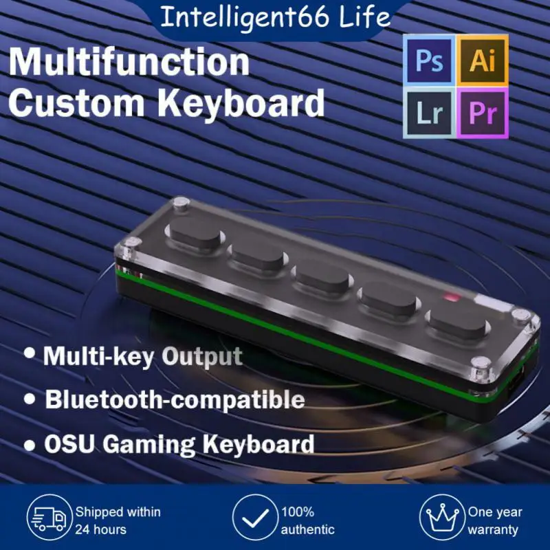 Programming Diy Keyboard 7-color Rgb Lights 5 Keys Keypads Programable Mechanical Keyboard Keyboard Accessories
Programming Diy Keyboard 7-color Rgb Lights 5 Keys Keypads Programable Mechanical Keyboard Keyboard Accessories